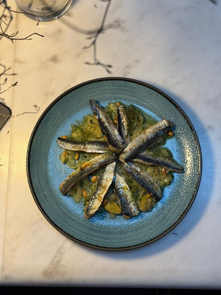 Sicilian-Style Sardines with Fennel, Orange, Pine Nuts and Raisins
